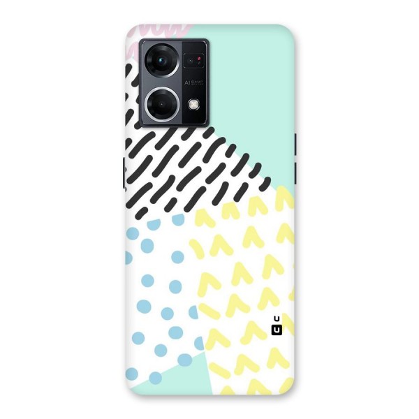 Abstract Pastel Glass Back Case for Oppo F21 Pro 5G