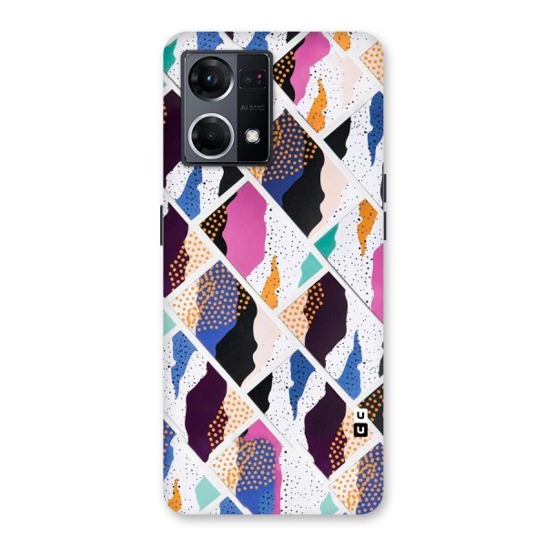 Abstract Polka Glass Back Case for Oppo F21 Pro 5G