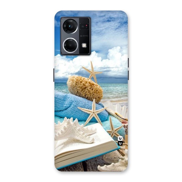 Beach Sky Glass Back Case for Oppo F21 Pro 5G