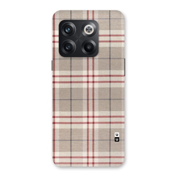 Beige Red Check Back Case for OnePlus 10T