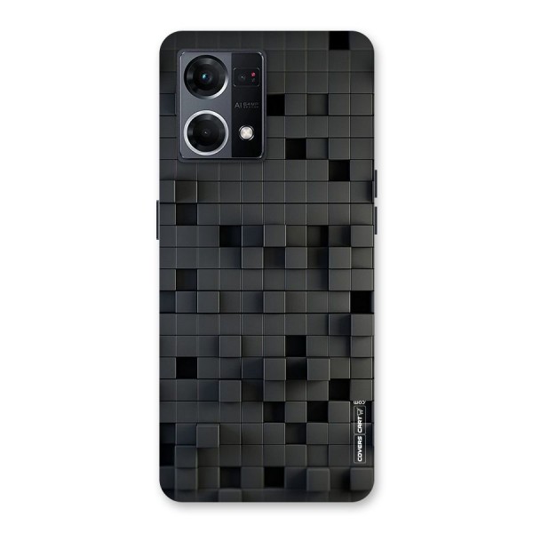 Black Bricks Glass Back Case for Oppo F21 Pro 5G