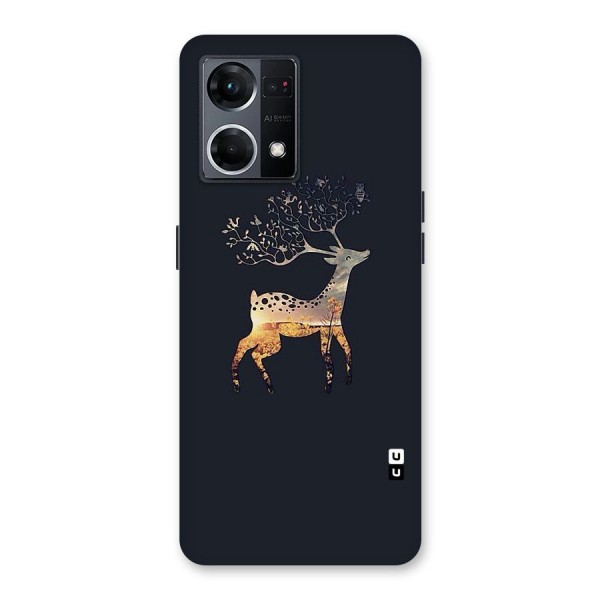 Black Deer Glass Back Case for Oppo F21 Pro 5G