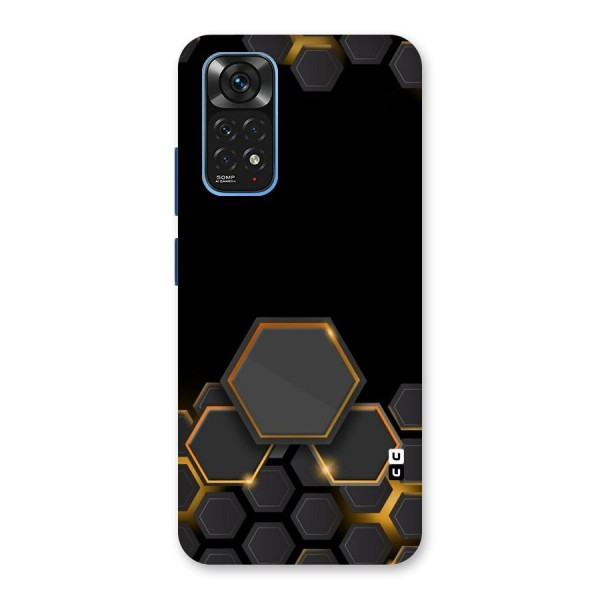 Black Gold Hexa Back Case for Redmi Note 11