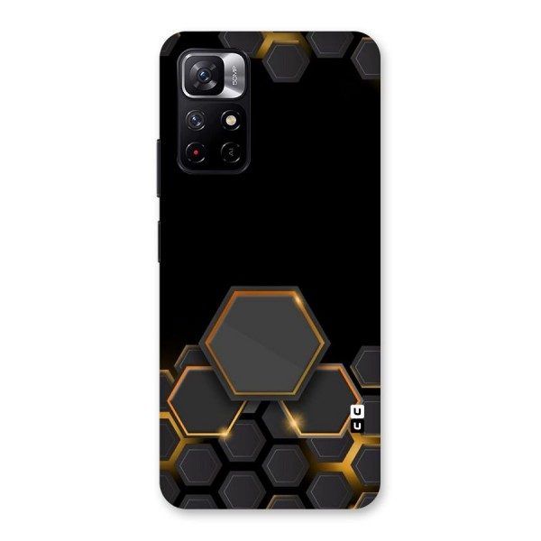 Black Gold Hexa Back Case for Redmi Note 11T 5G