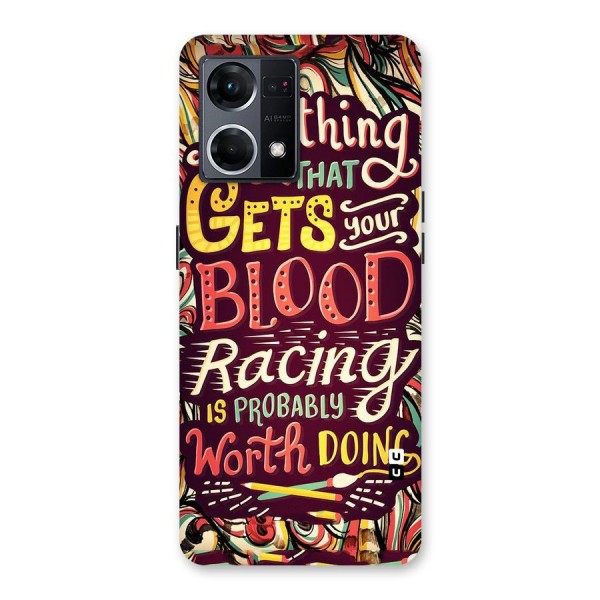 Blood Racing Glass Back Case for Oppo F21 Pro 5G