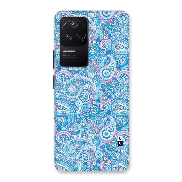 Blue Block Pattern Back Case for Poco F4 5G