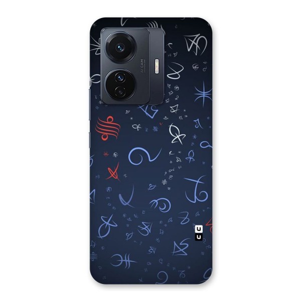 Blue Symbols Back Case for Vivo iQOO Z6 Pro