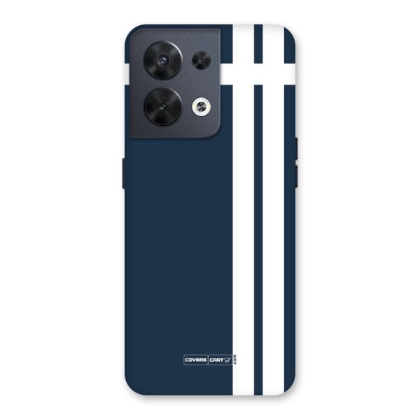 Blue and White Back Case for Oppo Reno8 5G