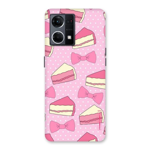 Bow Cake Glass Back Case for Oppo F21 Pro 5G