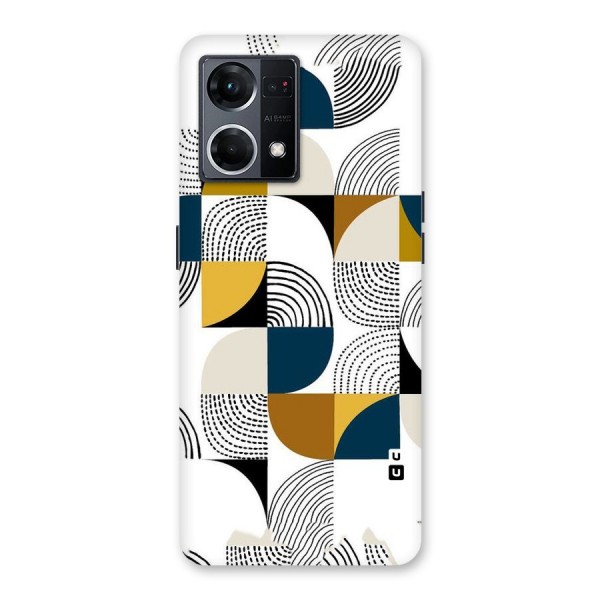 Boxes Pattern Glass Back Case for Oppo F21 Pro 5G