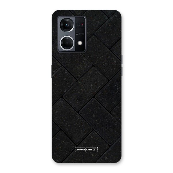 Bricks Pattern Glass Back Case for Oppo F21 Pro 5G