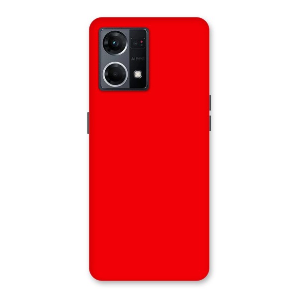 Bright Red Glass Back Case for Oppo F21 Pro 5G