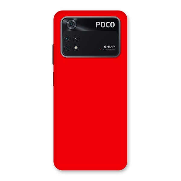 Bright Red Back Case for Poco M4 Pro 4G