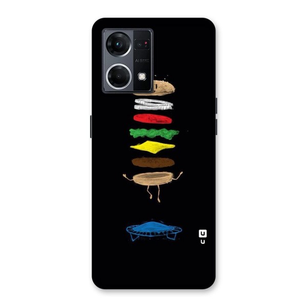 Burger Jump Glass Back Case for Oppo F21 Pro 5G