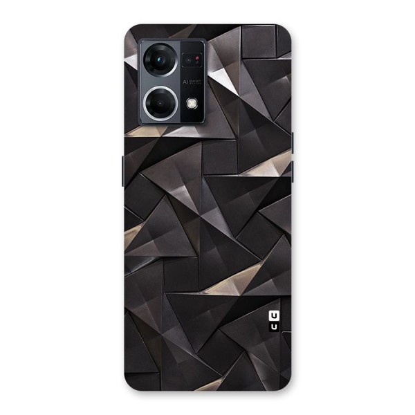 Carved Triangles Glass Back Case for Oppo F21 Pro 5G