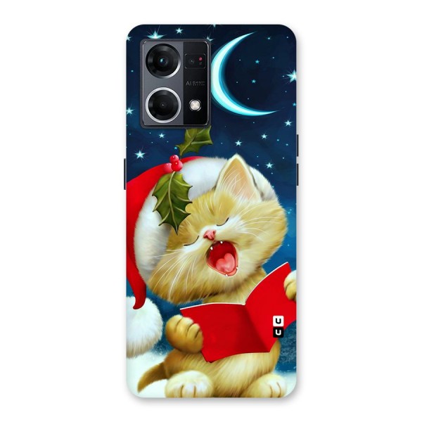 Christmas Cat Glass Back Case for Oppo F21 Pro 5G