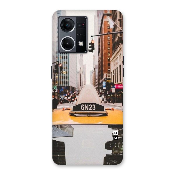 City Taxi Glass Back Case for Oppo F21 Pro 5G