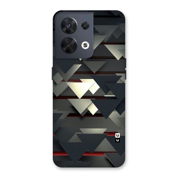 Classic Triangles Design Back Case for Oppo Reno8 5G