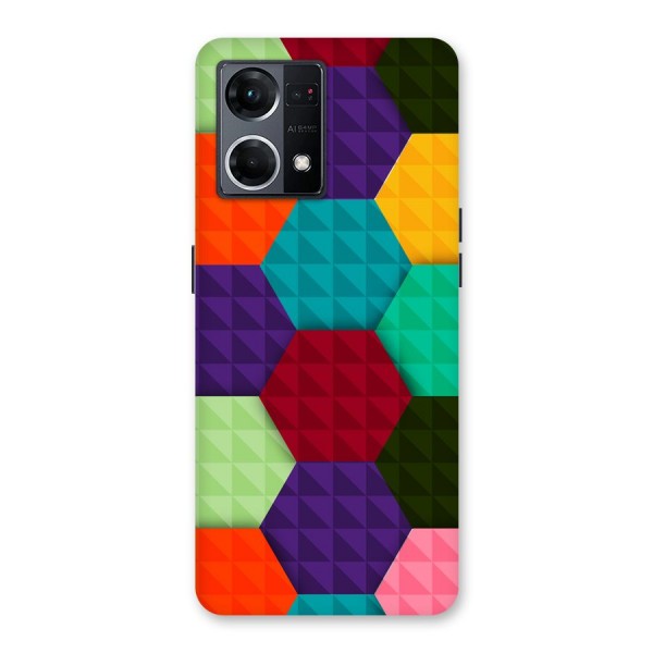 Colourful Abstract Glass Back Case for Oppo F21 Pro 5G