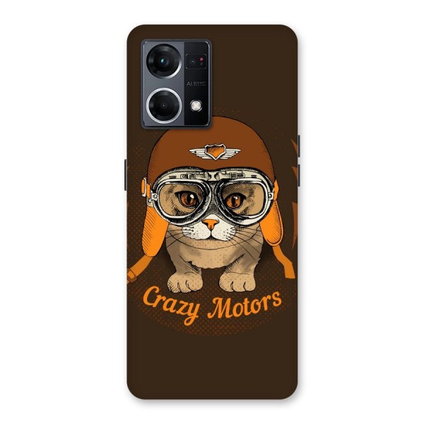 Crazy cat Glass Back Case for Oppo F21 Pro 5G