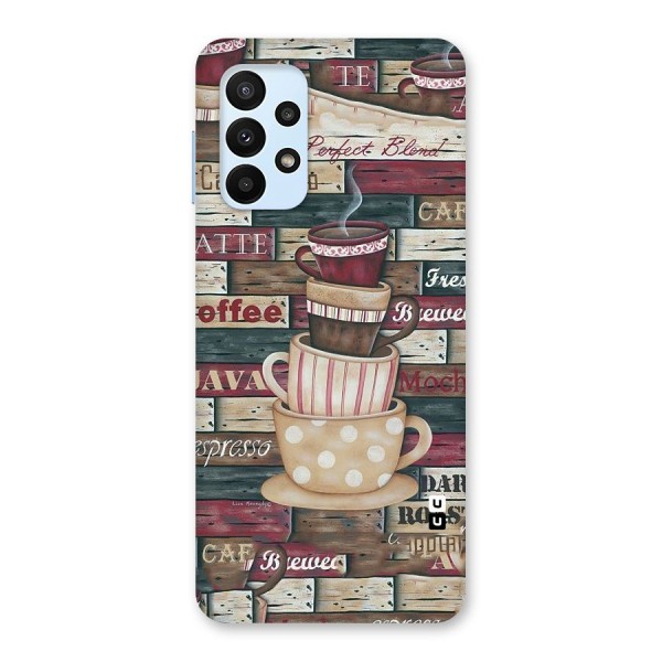 Cute Coffee Cups Back Case for Galaxy A23