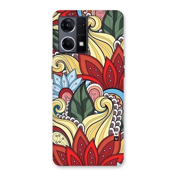 Cute Doodle Glass Back Case for Oppo F21 Pro 5G