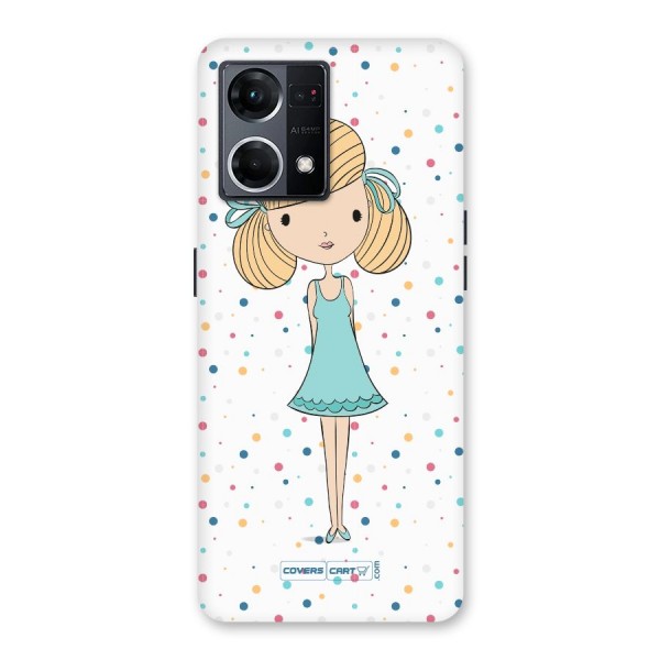 Cute Girl Glass Back Case for Oppo F21 Pro 5G