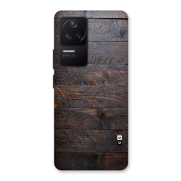 Dark Wood Printed Back Case for Poco F4 5G