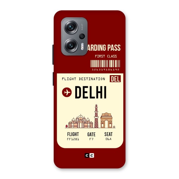 Delhi Boarding Pass Back Case for Redmi K50i