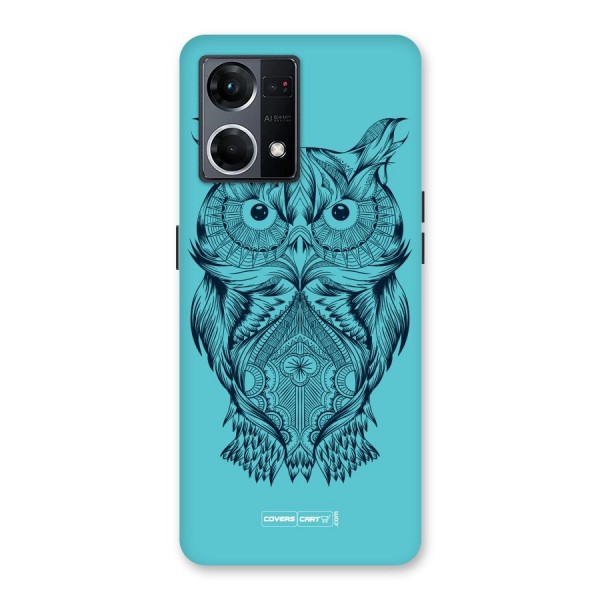 Designer Owl Glass Back Case for Oppo F21 Pro 5G