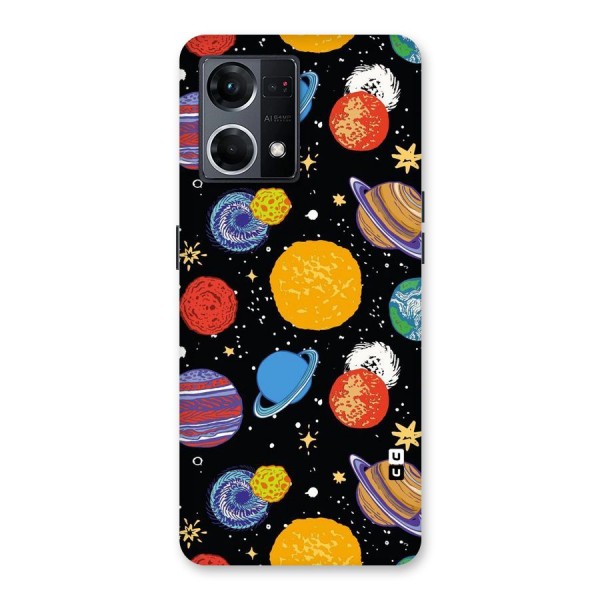 Designer Planets Glass Back Case for Oppo F21 Pro 5G