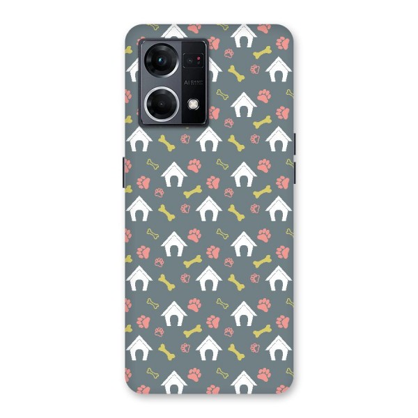 Dog Pattern Glass Back Case for Oppo F21 Pro 5G