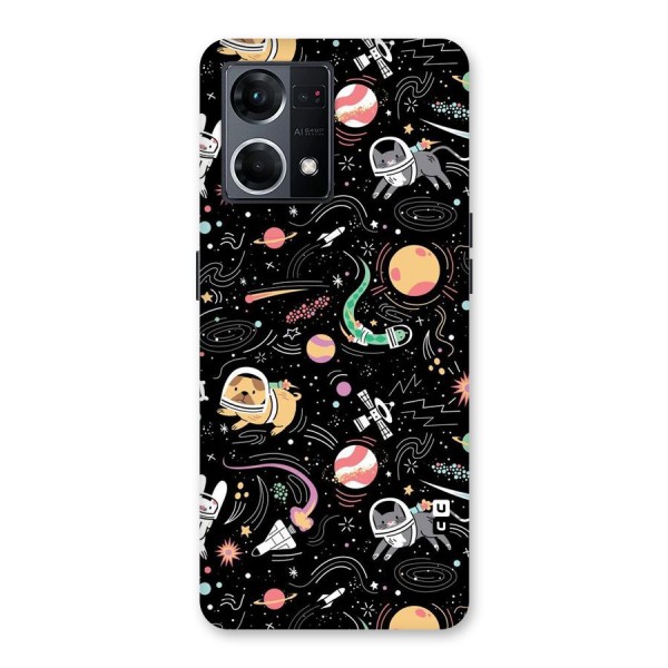 Dog Planetarium Glass Back Case for Oppo F21 Pro 5G