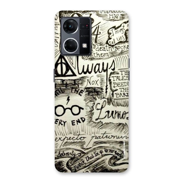 Doodle Art Glass Back Case for Oppo F21 Pro 5G