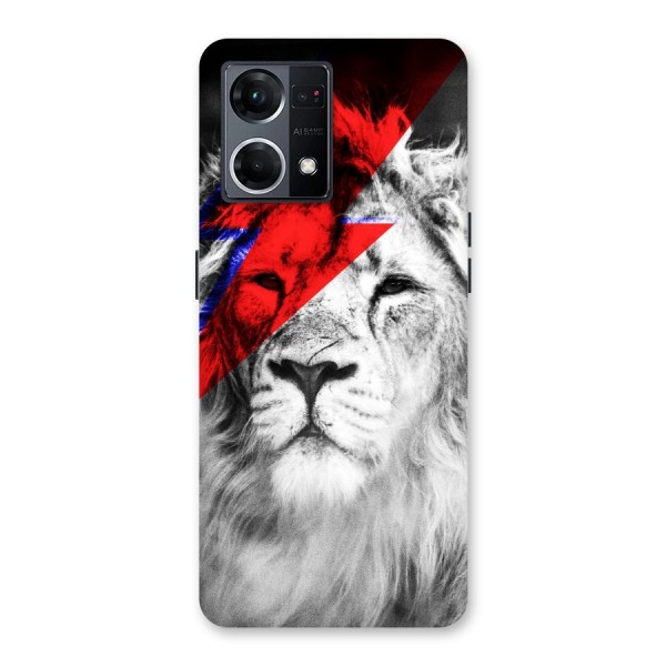 Fearless Lion Glass Back Case for Oppo F21 Pro 5G