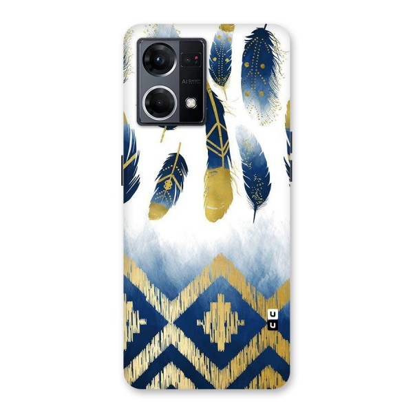 Feathers Beauty Glass Back Case for Oppo F21 Pro 5G