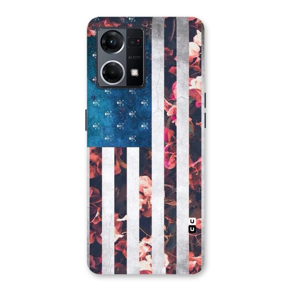 Flag Stripes Glass Back Case for Oppo F21 Pro 5G