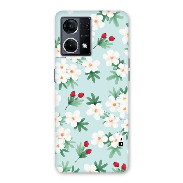 Flowers Pastel Glass Back Case for Oppo F21 Pro 5G