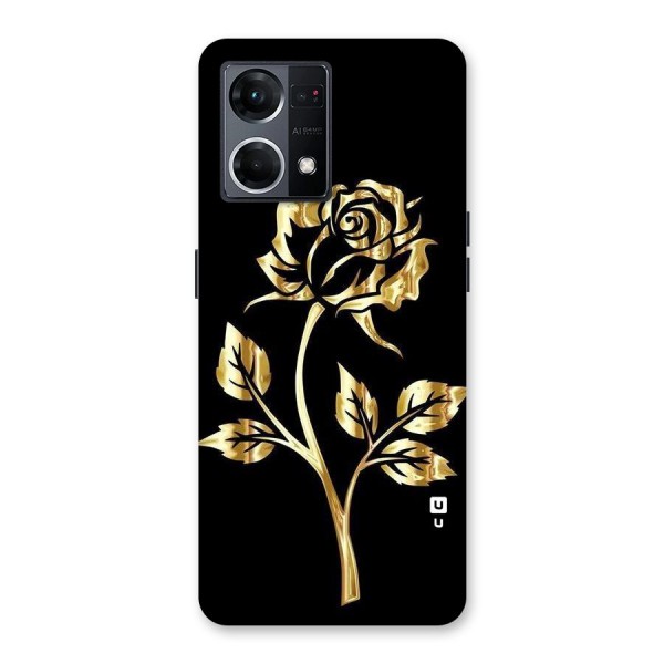 Gold Rose Glass Back Case for Oppo F21 Pro 5G