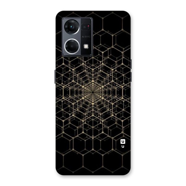 Gold Web Glass Back Case for Oppo F21 Pro 5G