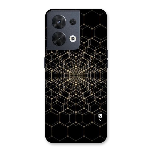 Gold Web Back Case for Oppo Reno8 5G