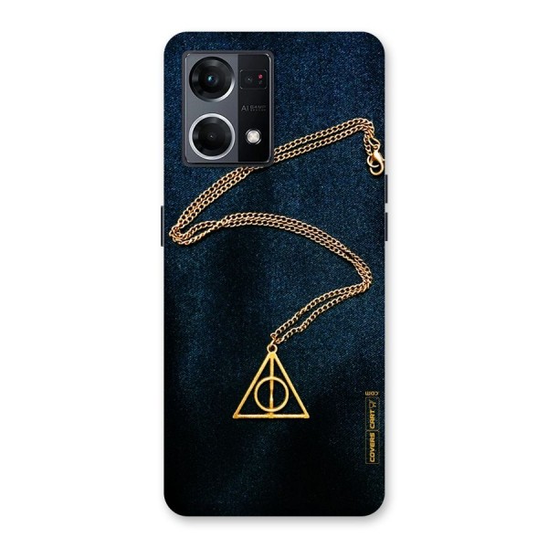 Golden Chain Glass Back Case for Oppo F21 Pro 5G