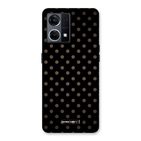 Golden Flowers Glass Back Case for Oppo F21 Pro 5G