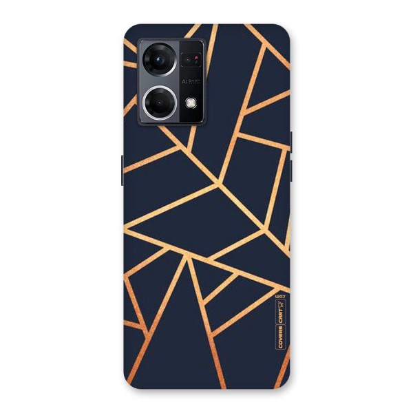 Golden Pattern Glass Back Case for Oppo F21 Pro 5G