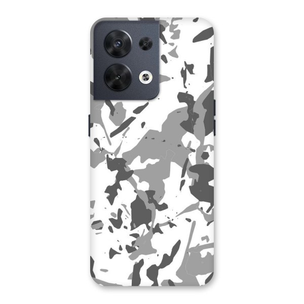 Grey Camouflage Army Back Case for Oppo Reno8 5G