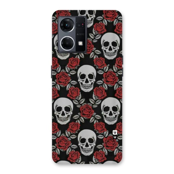 Grey Skulls Glass Back Case for Oppo F21 Pro 5G