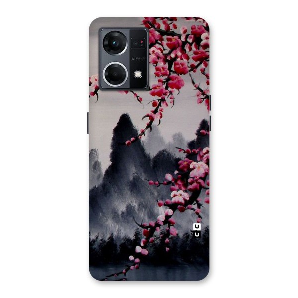 Hills And Blossoms Glass Back Case for Oppo F21 Pro 5G