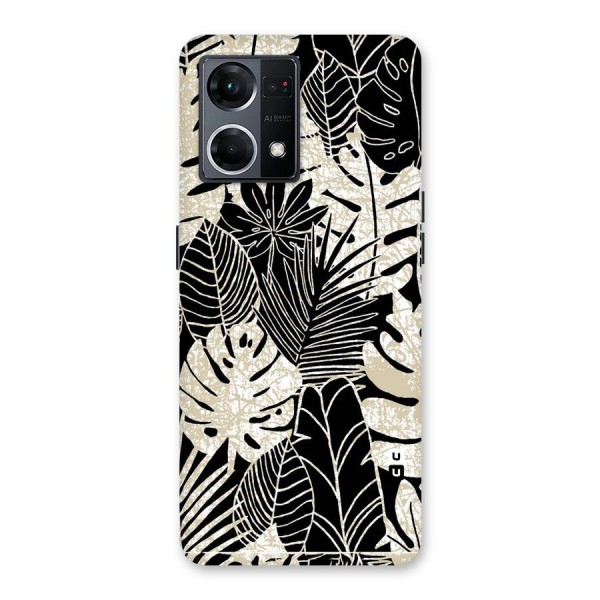 Leaf Pattern Glass Back Case for Oppo F21 Pro 5G