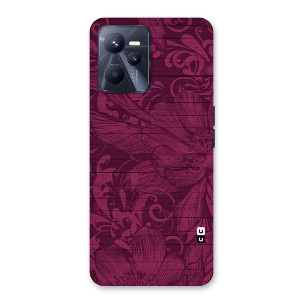 Magenta Floral Pattern Back Case for Realme C35