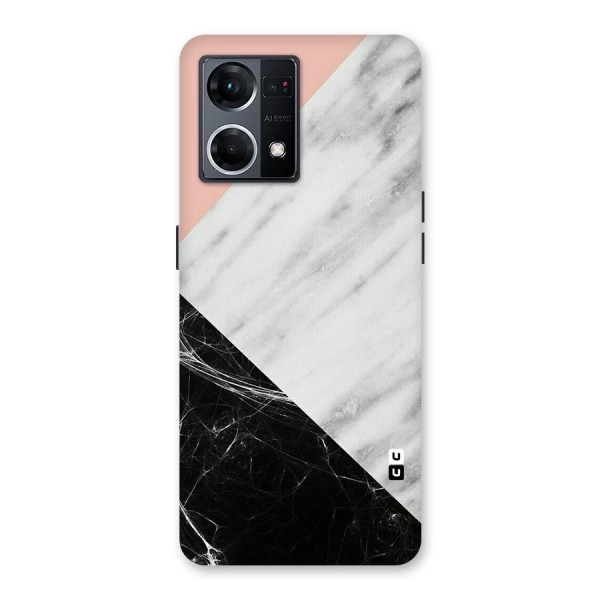 Marble Cuts Glass Back Case for Oppo F21 Pro 5G